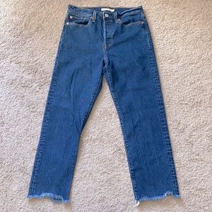 Levi's Raw Hem Wedgie Straight Jeans